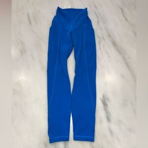 Lululemon blue leggings 0 poolside align with pockets 25”high rise